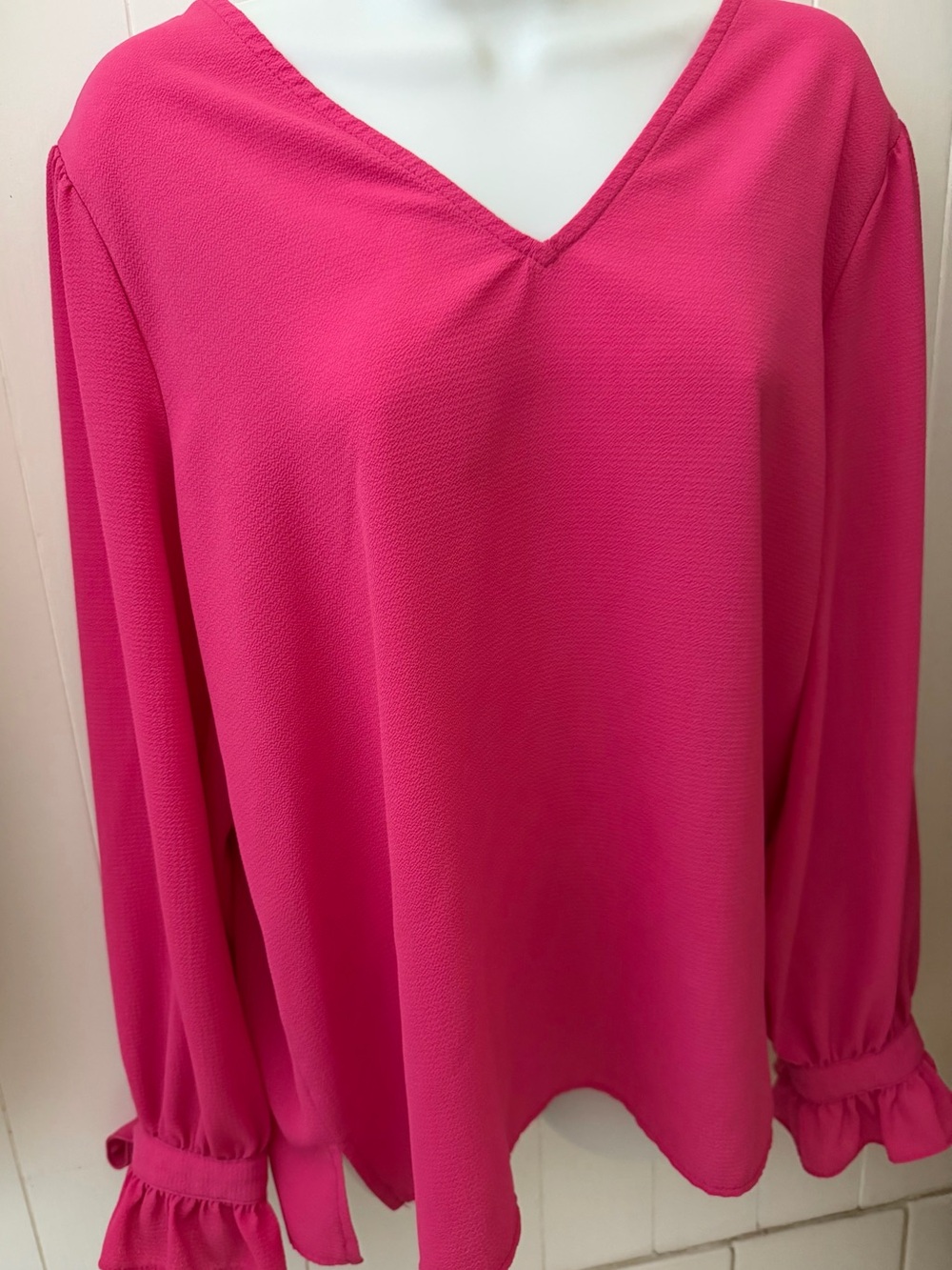 CeCe blouse, hot pink, L